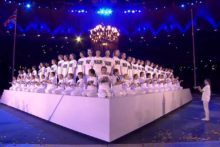 A moving tribute to John Lennon, featuring Liverpool choir singers, was one of the highlights of the Olympics closing ceremony. 