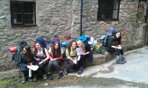 Sophie and her friends on the three day trek