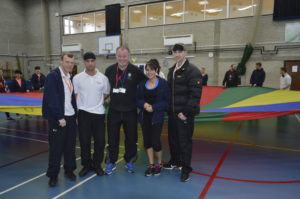 Exercise and fitness students with Dave Kelly (Centre)