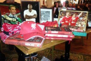 Liverpool FC memorabilia on show © Eamon Preston