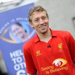 Lucas in Liverpool's special 'Seeing is Believing' shirt © Liverpoolfc.com