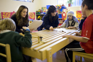 Children take part in the conductive education © Stick 'n' Step
