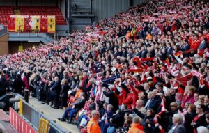 Hillsborough memorial crowd at Anfield on the 24th anniversary of the disaster. Pic by Alice Kirkland