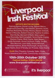 Festival line up © Liverpool Irish Festival/Facebook