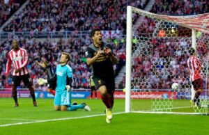 Luis Suarez scores for Liverpool against Sunderland © Vegard Grott/Propaganda