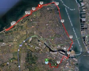 Wirral half marathon map route © BTR Liverpool