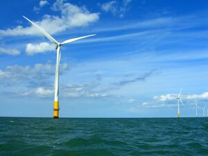An off-shore wind turbine. Pic © Flickr/ phault