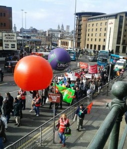 Cuts protest in Liverpool city centre