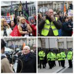 Budget cut protests outside Liverpool Town Hall. Pics by Jack Maguire