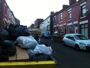 Sundridge Street residents begin the clear-up operation
