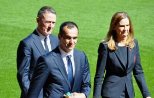Everton FC manager Roberto Martinez arrives at the Hillsborough 25th anniversary memorial service at Anfield. Pic by Ida Husøy