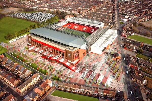 Proposed design of the redeveloped Anfield © Liverpool FC