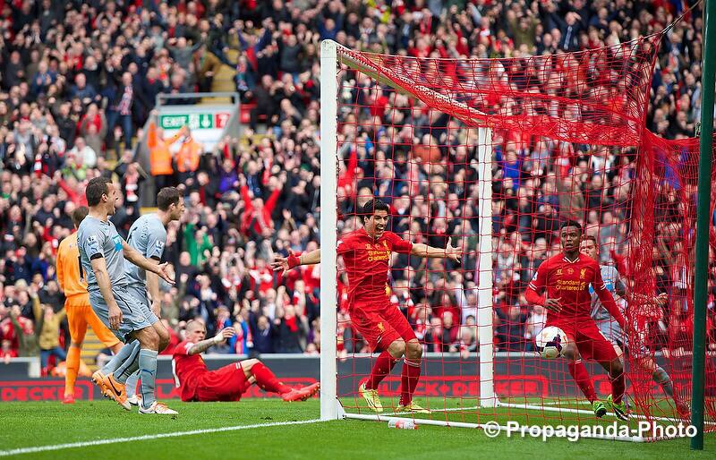 The 2-1 win against Newcastle wasn't enough to bring the title to Liverpool. Pic © David Rawcliffe/Propaganda