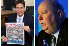 Labour leader Ed Miliband has apologised after posing with a copy of The Sun, following criticism by MPs and Liverpool Mayor Joe Anderson.