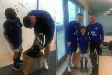 Regan Georgeson lived his dream when he was invited by Everton to spend an afternoon at their training ground.