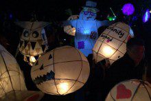 The Sefton Park skyline was filled with bobbing illuminations as the Halloween Lantern Festival took place.