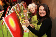 Drinkers and art lovers hit the canvas at the launch of a new themed night out in town called ‘Paint Nite’.