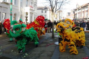 The 'opening eye' ceremony in Liverpool to herald the upcoming Chinese New Year. Pic by Gemma Abbey © JMU Journalism