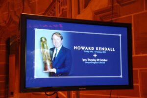 Howard Kendall's funeral at Liverpool's Anglican Cathedral. Pic by Leigh Kimmins © JMU Journalism