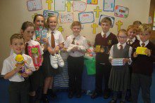 School pupils from Halewood have been working hard this week donating essential daily items to help refugees.