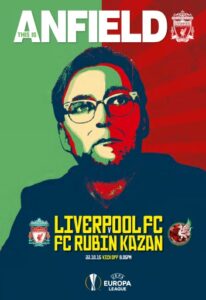 Match programme depicting Jurgen Klopp as Barack Obama before his first match as manager. Pic © Liverpool FC