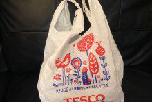 Large stores and supermarkets locally and across England have begun charging customers 5p for every plastic carrier bag given out.