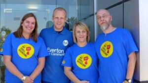 WSO members with Everton FC's Steven Naismith