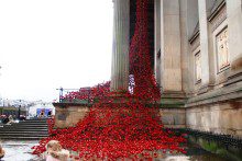 The much-anticipated 'Weeping Window' poppies display opened to the public at St George's Hall.