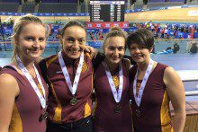 A women's rowing relay team from Wallasey won a silver medal at the British Indoor Rowing Championships.