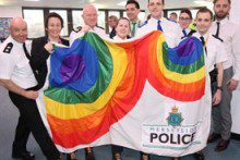 Merseyside Police officers are wearing rainbow-coloured laces to kick-start awareness for LGBT history month.