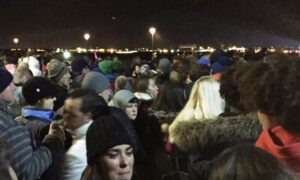 Crowds at the docks for the River of Light Bonfire Night event. Pic by Amy Shirtcliffe © JMU Journalism