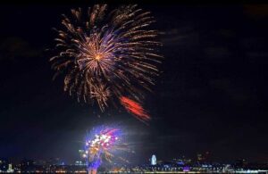 River of Light Bonfire Night event seen from the Wirral. Pic by Vivienne Noonan © JMU Journalism