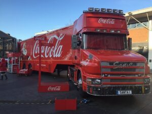 Coca-Cola truck in Williamson Square