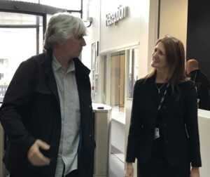 Phil Redmond with Liverpool Screen School director Prof Rachel McLean. Pic © JMU Journalism