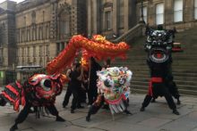 A local martial arts group brought their skills out onto the streets to herald the arrival of the Terracotta Warriors.