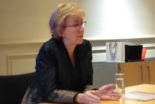  The leader of the House of Commons, Andrea Leadsom MP, visited Liverpool for a talk and met LJMU students.