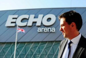 Labour leader Ed Miliband at the Echo Arena © Trinity Mirror
