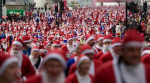 Previous Santa Dash through the streets of Liverpool (Photo by Vegard Grott)