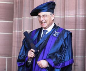 Lord Justice Leveson with his Honorary Fellowship 