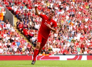 Jamie Carragher in action for Liverpool during his testimonial match against Everton. Pic © Trinity Mirror