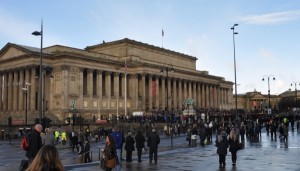 Remembrance Day outside St. George's Hall in Liverpool. Photo: Ida Husøy