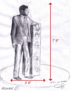 A sketch of the proposed Brian Epstein statue © Tom Murphy