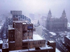 Snow in Liverpool on Friday. Photo: Ida Husøy