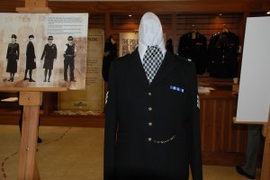An old police uniform on display at the Met Quarter