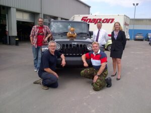 The team with their new Jeep ©/www.arcticheroeschallenge.co.uk