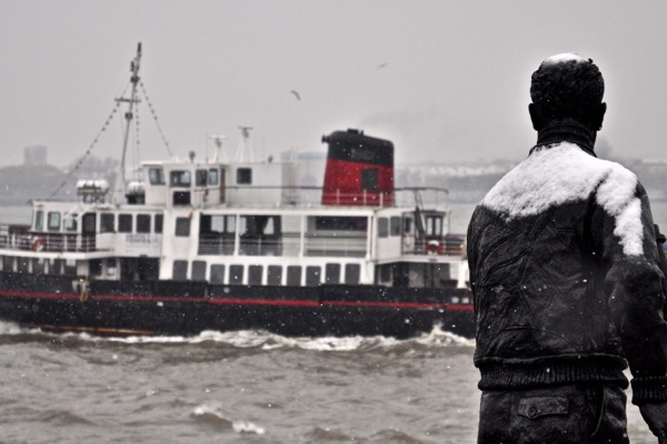 Ferry across the Mersey in snow - JMU Journalism