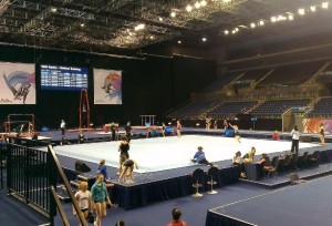 Gymnastics venue at the Echo Arena. Picture by Sinead Cunningham