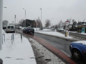 Hazardous road conditions in Childwall. Picture by Sophie Grundy