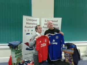 Donations from LFC and EFC © Twitter @LivHomelessFC