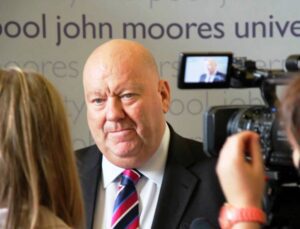 Liverpool Mayor Joe Anderson talks to JMU Journalism. Pic by Jack Maguire